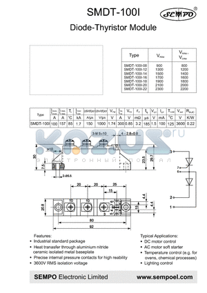 SMDT-100I datasheet - Diode-Thyristor Module