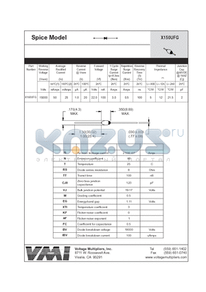 X150UFG datasheet - Spice Model