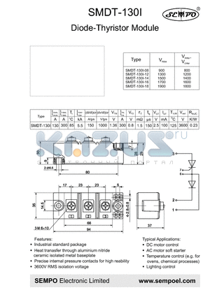 SMDT-130I-16 datasheet - Diode-Thyristor Module