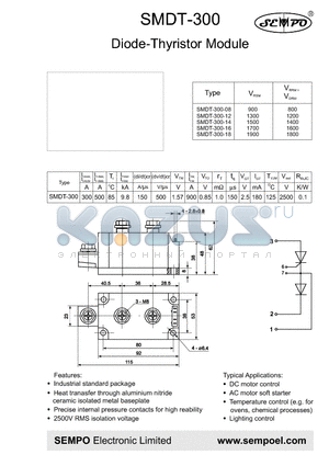 SMDT-300-12 datasheet - Diode-Thyristor Module