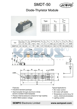 SMDT-50 datasheet - Diode-Thyristor Module
