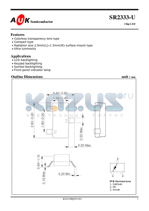 SR2333-U datasheet - Chip LED