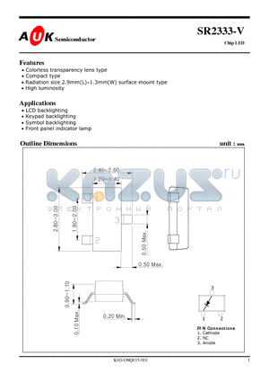 SR2333-V datasheet - Chip LED