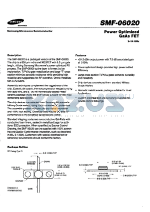 SMF-06020 datasheet - Power Optimized GaAs FET