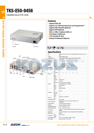 TKS-E50-9456 datasheet - Embedded Box for EPIC-9456