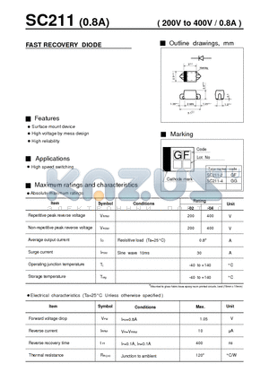 SC211 datasheet - FAST RECOVERY DIODE