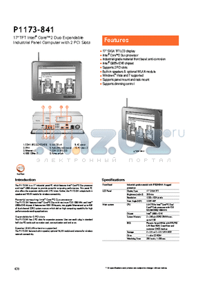 P1173-841 datasheet - Supports 2 PCI slots