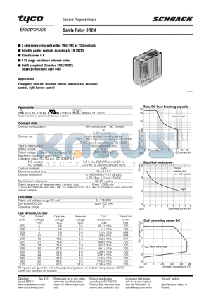 SR2M datasheet - Safety Relay SR2M