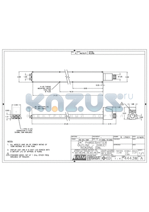 P11DRXX datasheet - 24 PHASESHIFTER OUTLINE - DIRECT READING DIAL