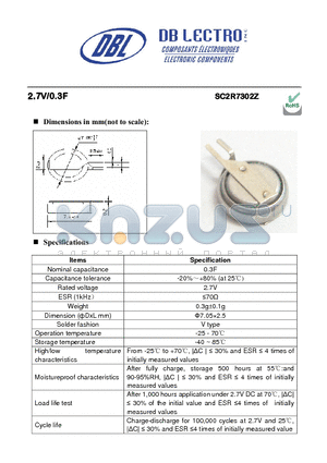 SR2R5105Z datasheet - Primary or back-up power supply