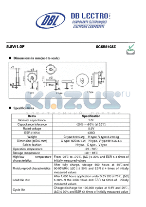 SR2R5105Z datasheet - High capacitance and low resistance for long cycle life applications