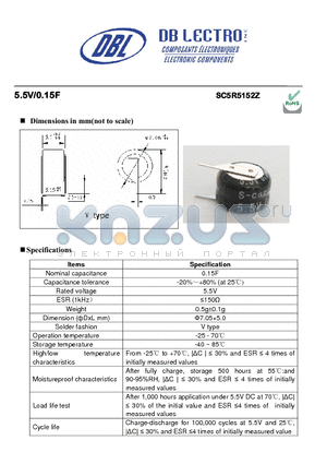 SR2R5105Z datasheet - High capacitance and low resistance for long cycle life applications