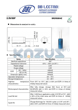 SR2R5204Z datasheet - High capacitance and low resistance for long cycle life applications