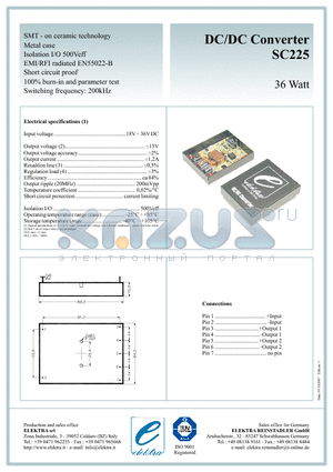 SC225 datasheet - DC/DC Converter