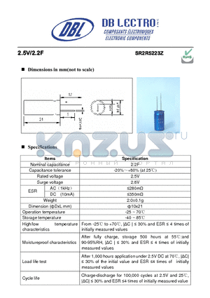 SR2R5504Z datasheet - High capacitance and low resistance for long cycle life applications