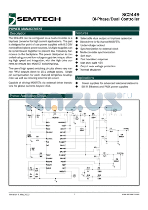 SC2449 datasheet - BI PHASE DUAL CONTROLLER