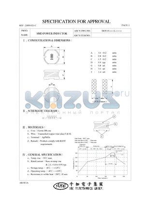 SR3015101KL datasheet - SMD POWER INDUCTOR