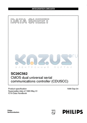 SC26C562 datasheet - CMOS dual universal serial communications controller CDUSCC