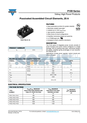 P121 datasheet - Passivated Assembled Circuit Elements, 25 A