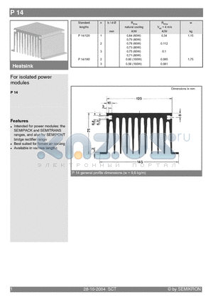 P14 datasheet - For isolated power modules
