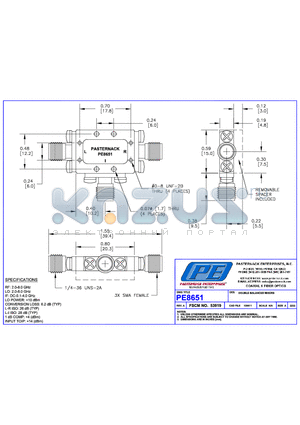 PE8651 datasheet - DOUBLE BALANCED MIXERS