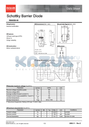 RB085B-90 datasheet - Schottky Barrier Diode