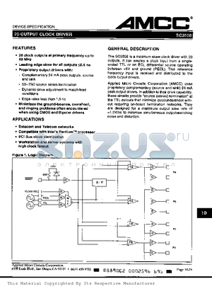 SC3508 datasheet - 20-OUTPUT CLOCK DRIVER