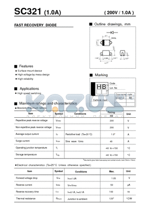 SC321-2 datasheet - FAST RECOVERY DIODE