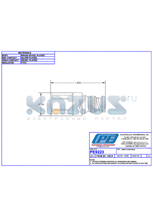 PE9223 datasheet - GR874 TO BNC MALE