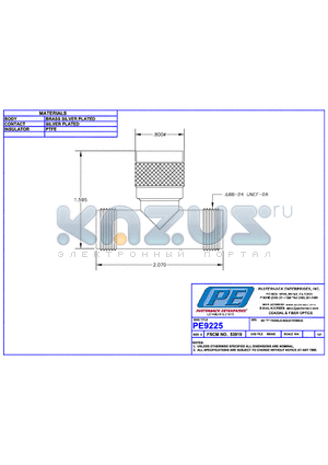 PE9225 datasheet - SC T FEMALE-MALE-FEMALE