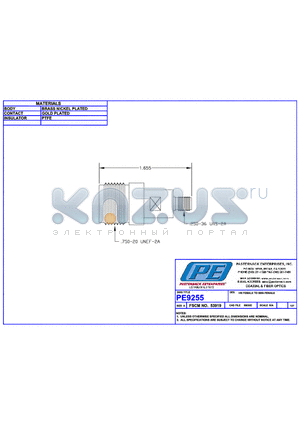 PE9255 datasheet - HN FEMALE TO SMA FEMALE