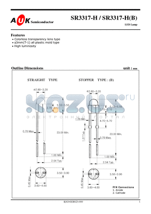 SR3317-H datasheet - LED Lamp