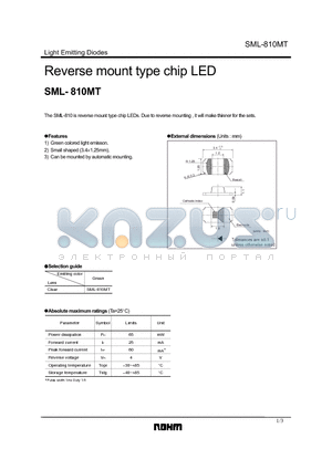 SML-810MT datasheet - Reverse mount type chip LED