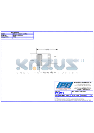 PE9571 datasheet - SC FEMALE TO BNC FEMALE