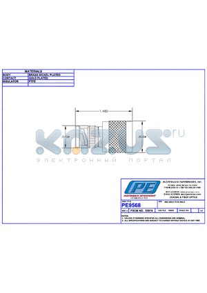 PE9568 datasheet - BNC MALE TO SC MALE