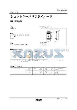 RB160M-30 datasheet - DIODE