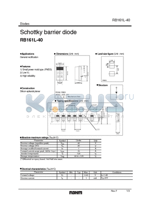 RB161L-40_1 datasheet - Schottky barrier diode