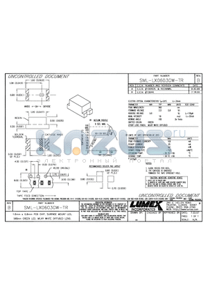 SML-LX0603GW-TR datasheet - SML-LX0603GW-TR