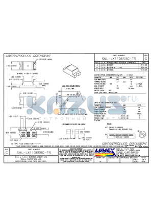 SML-LX1106SRC-TR datasheet - 3mm x 1.5mm SURFACE MOUNT LED