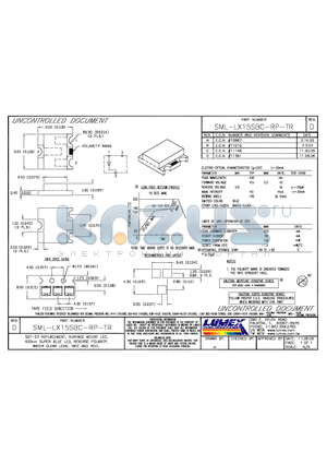 SML-LX15SBC-RP-TR datasheet - SOT-23 REPLACEMENT