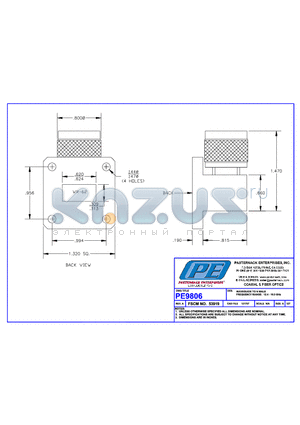 PE9806 datasheet - WAVEGUIDE TO N  MALE FREQUENCY RANGE: 12,4~18,0 GHz