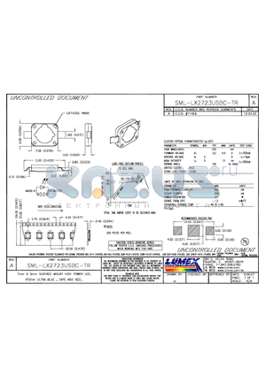 SML-LX2723USBC-TR datasheet - 7mm x 6mm SURFACE MOUNT HIGH POWER LED