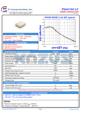 PSA4176C-LF datasheet - Satellite Communications