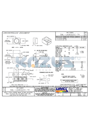 SML-LX2832ZIC-TR datasheet - 2.8mm x 3.2mm SURFACE MOUNT LED WITH REFLECTOR