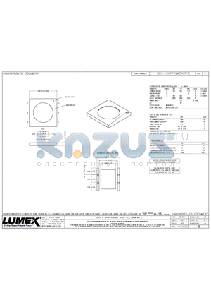 SML-LX4747MWCATR10 datasheet - 12mm x 12mm SRFACE MOUNT LED. WARM WHITE