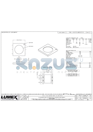 SML-LX4747UWCATR10 datasheet - 12mm x 12mm SURFACE MOUNT LED, COOL WHITE