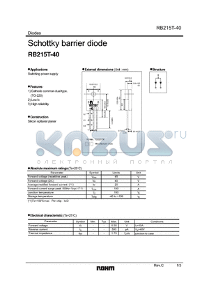 RB215T-40_1 datasheet - Schottky barrier diode