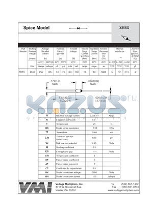 X25SG datasheet - Spice Model