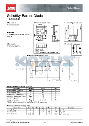 RB225NS-40 datasheet - Schottky Barrier Diode