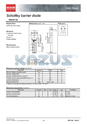 RB225T-60_11 datasheet - Schottky barrier diode